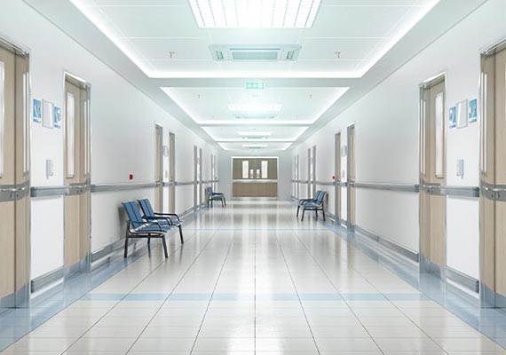Neat and cleaned hospital corridor