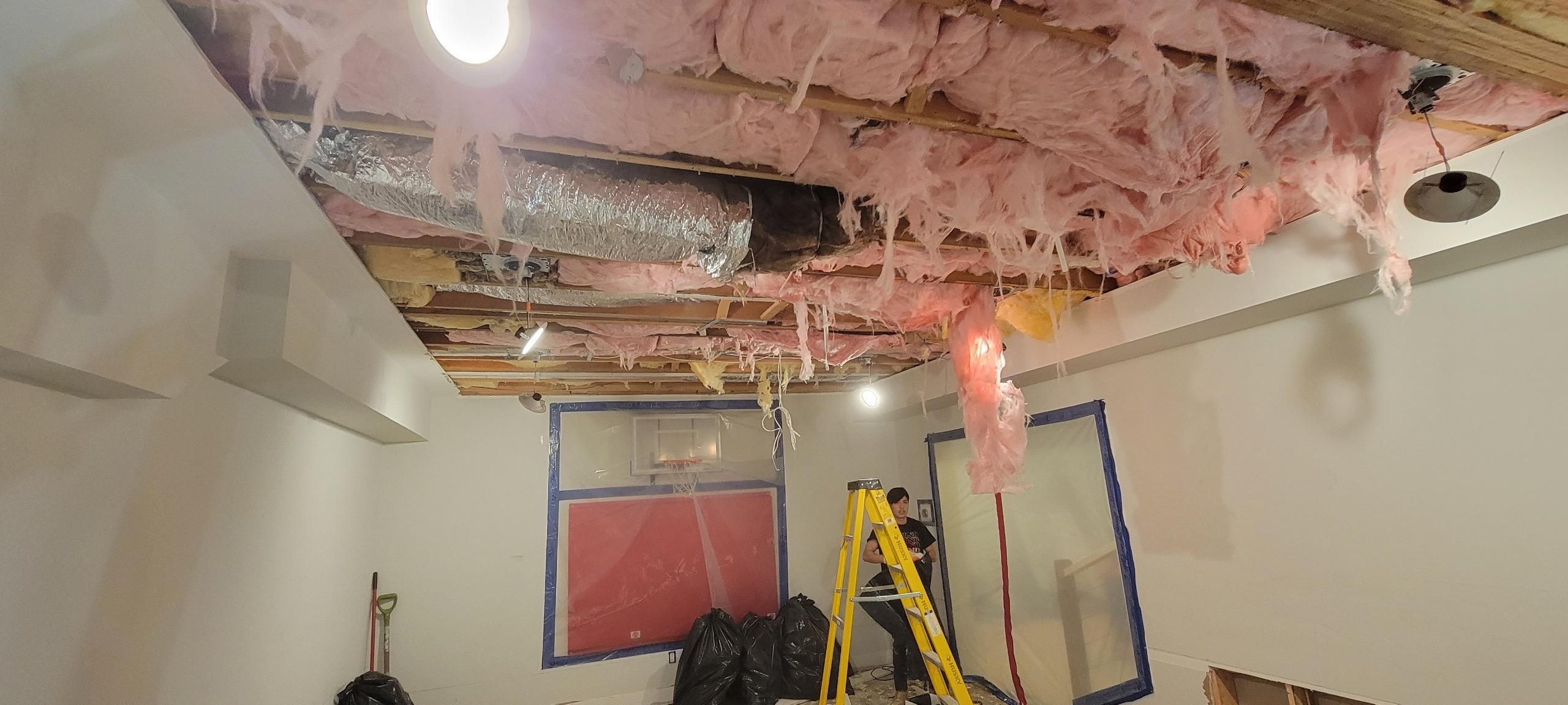 Indoor basketball court gets ruined by water damage in Scarsdale, NY
