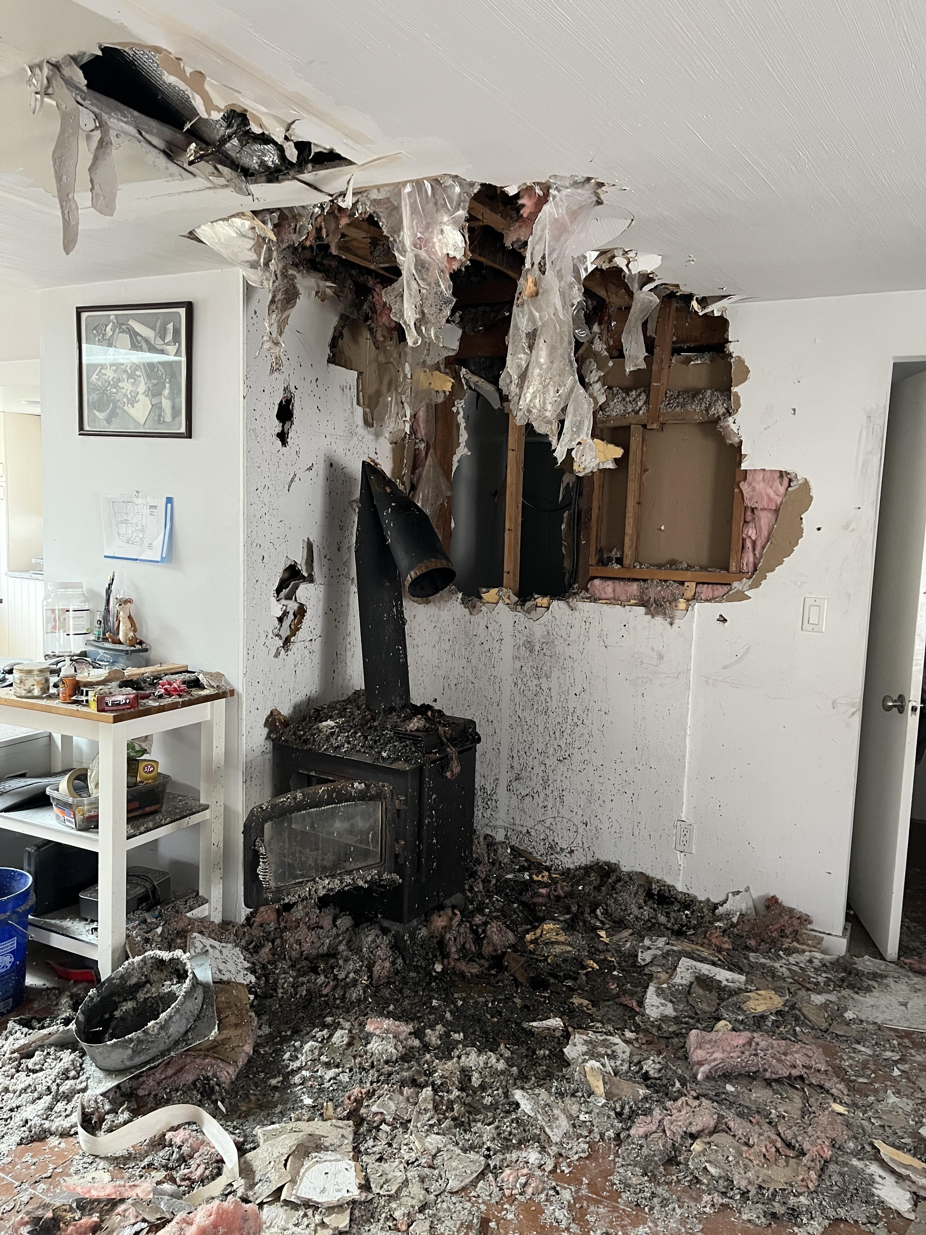 Fire damage restoration at a home in Wappingers Falls, NY