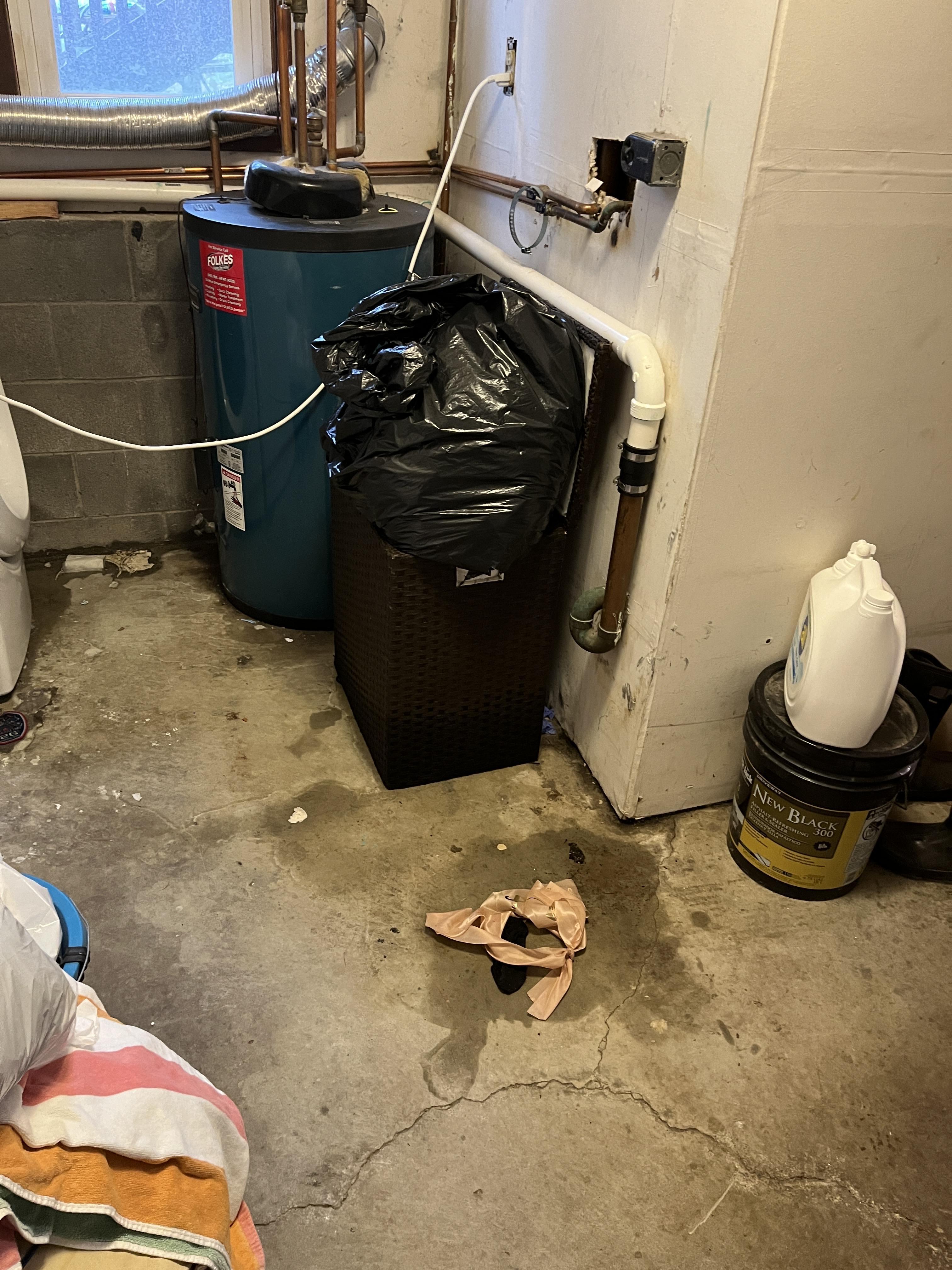 Sewage backup in boiler room