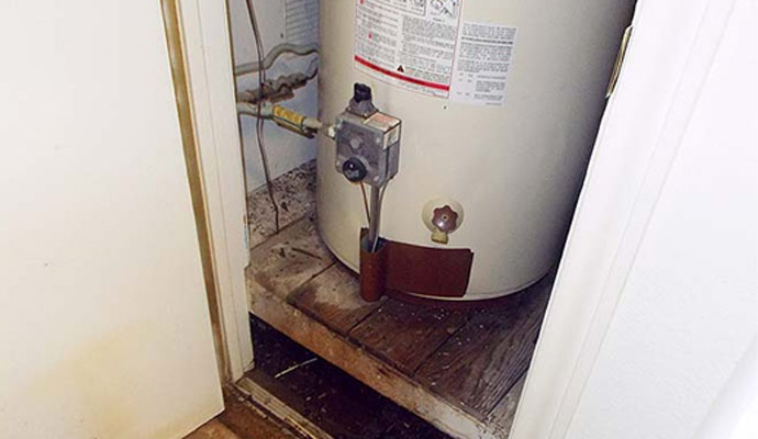 leaked water heater